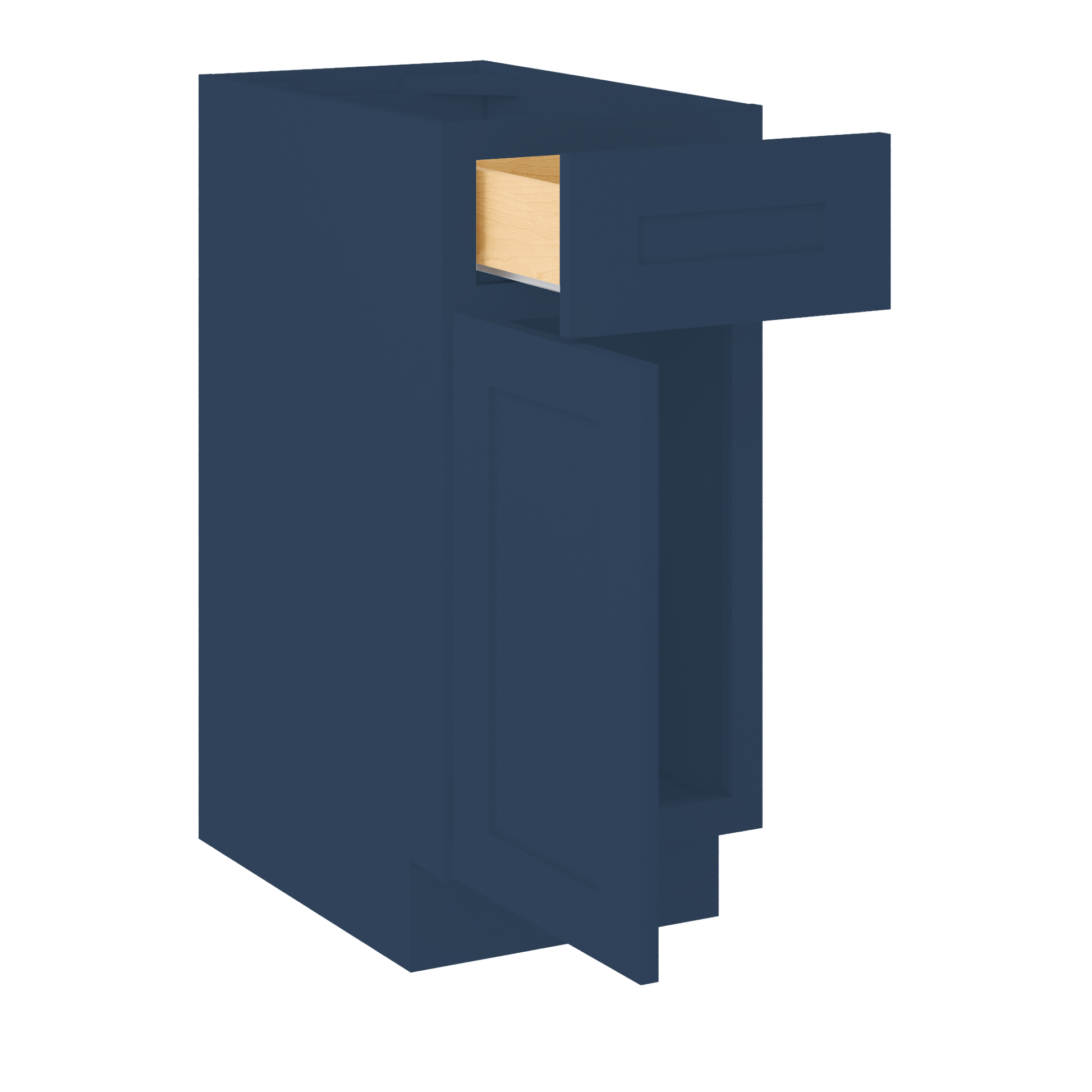 Base Kitchen Cabinet B15 Danbury Blue LessCare 15 in. width 34.5 in. height 24 in. depth - Kitchen Cabinets