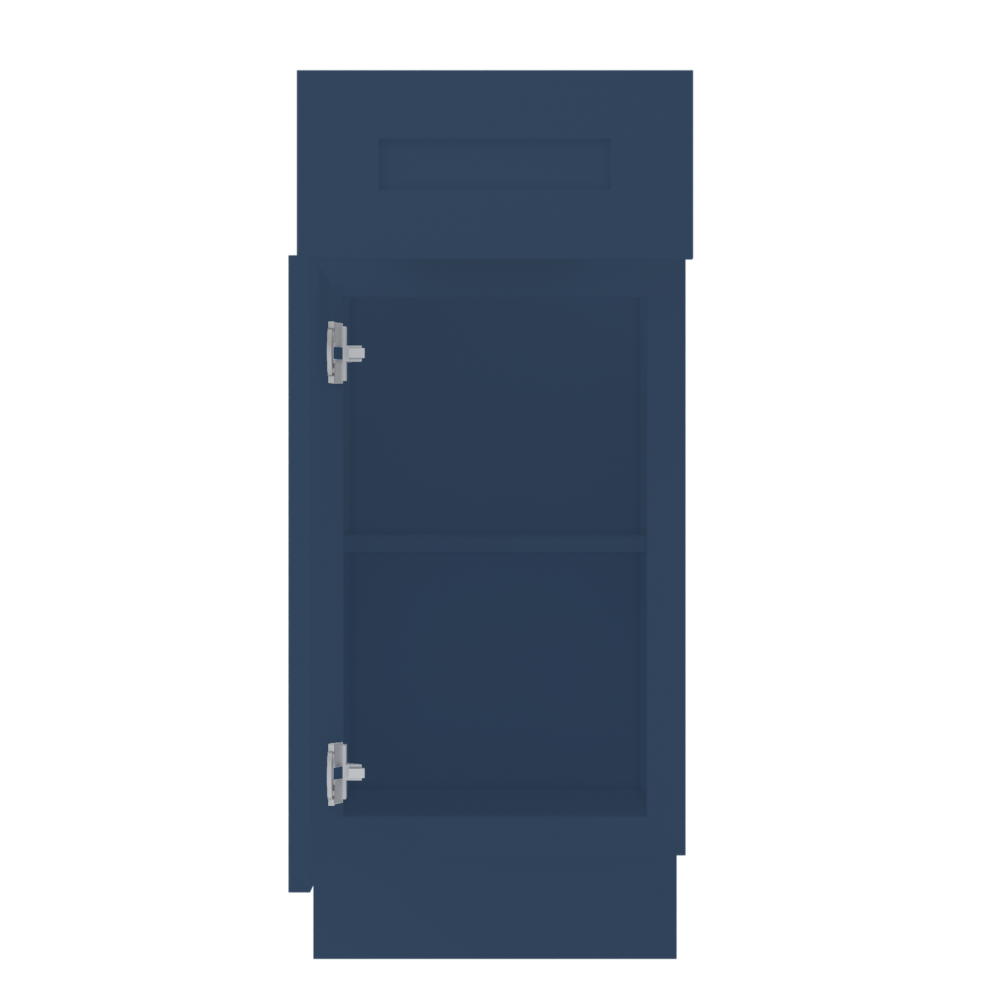 Base Kitchen Cabinet B15 Danbury Blue LessCare 15 in. width 34.5 in. height 24 in. depth - Kitchen Cabinets