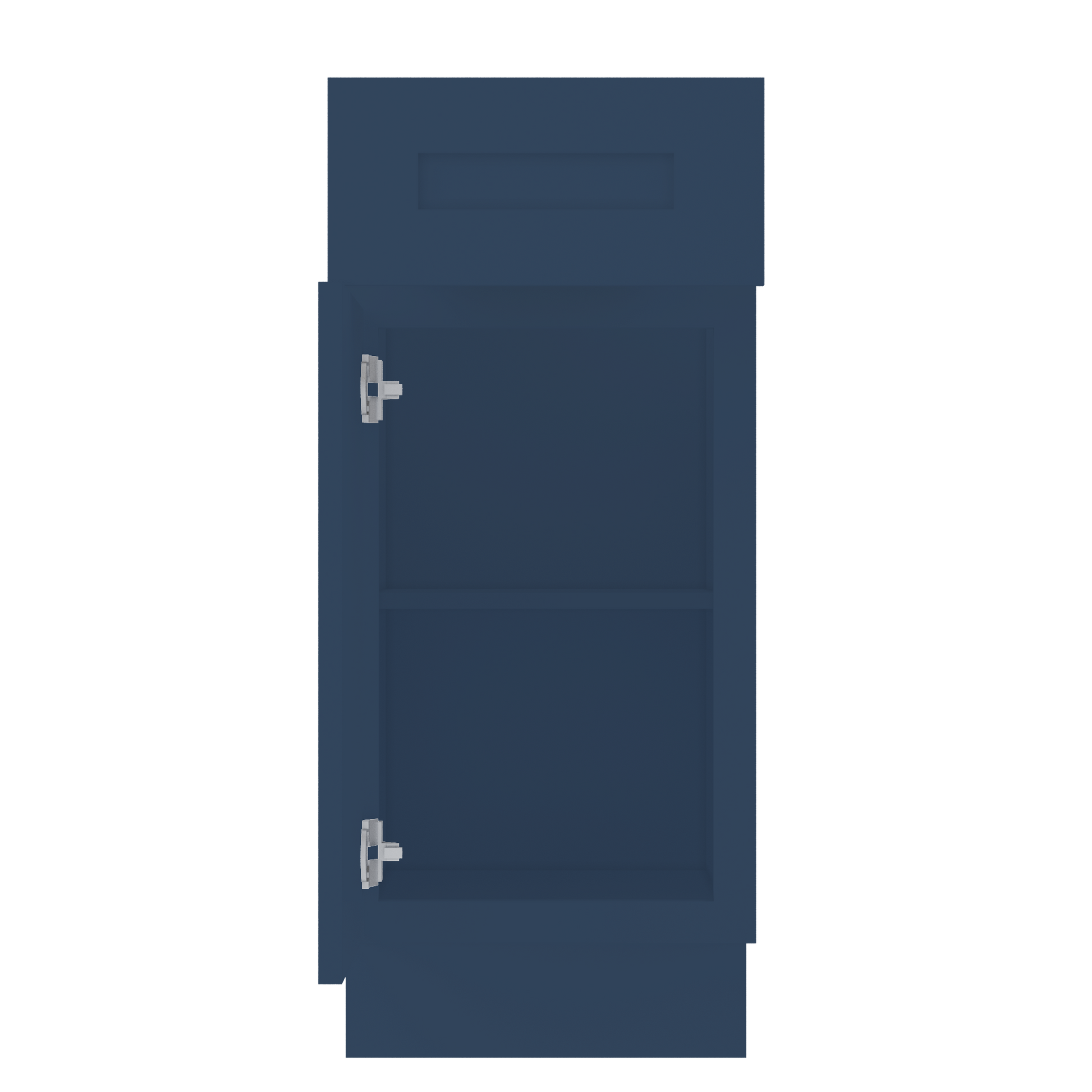 Base Kitchen Cabinet B15 Danbury Blue LessCare 15 in. width 34.5 in. height 24 in. depth - Kitchen Cabinets