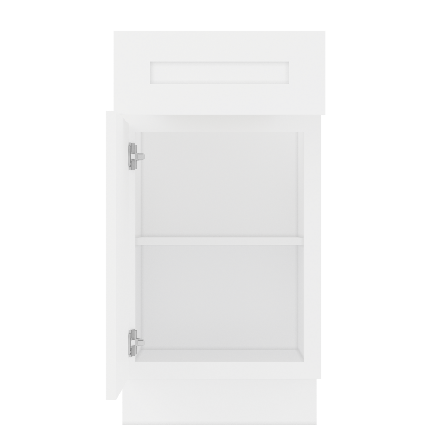 Base Kitchen Cabinet B18 Alpina White LessCare 18 in. width 34.5 in. height 24 in. depth Kitchen Cabinets