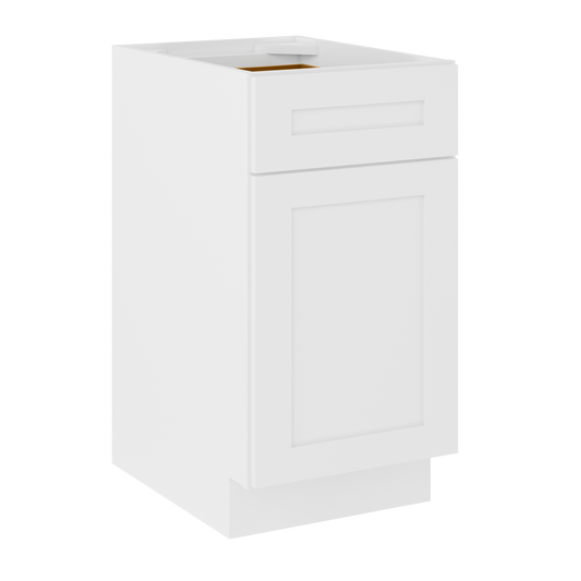 Base Kitchen Cabinet B18 Alpina White LessCare 18 in. width 34.5 in. height 24 in. depth Kitchen Cabinets