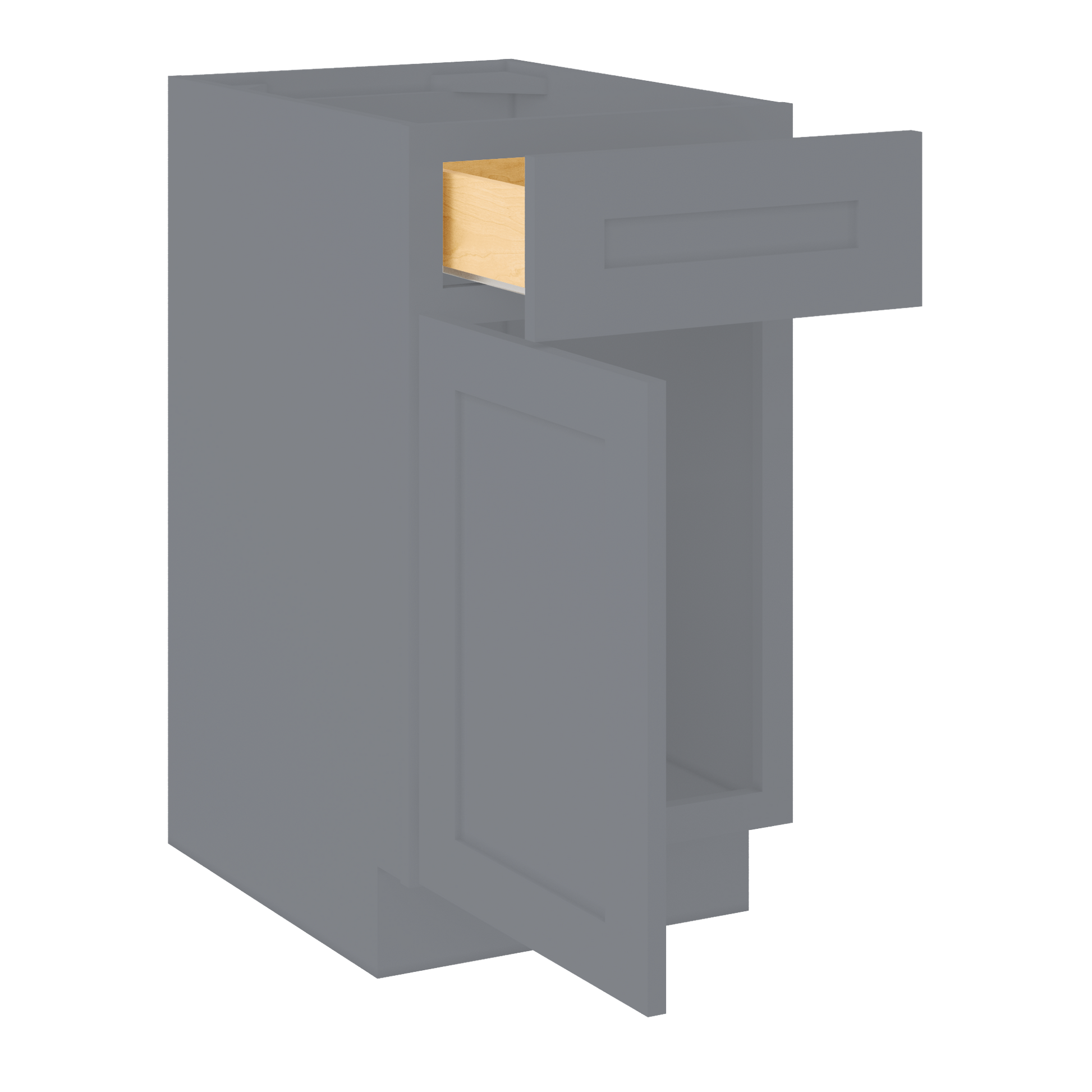 Base Kitchen Cabinet B18 Colonial Gray LessCare 18 in. width 34.5 in. height 24 in. depth - Kitchen Cabinets