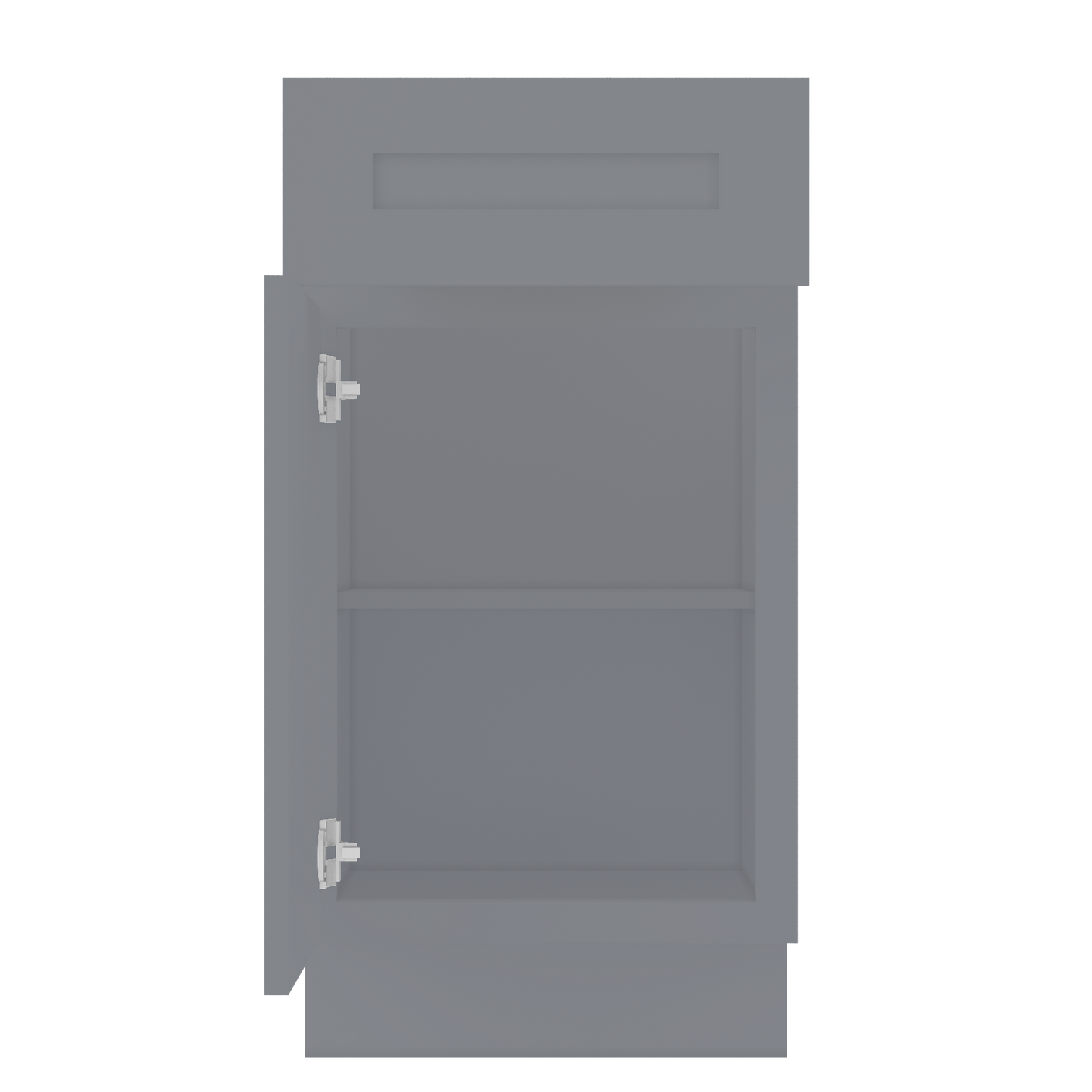 Base Kitchen Cabinet B18 Colonial Gray LessCare 18 in. width 34.5 in. height 24 in. depth - Kitchen Cabinets
