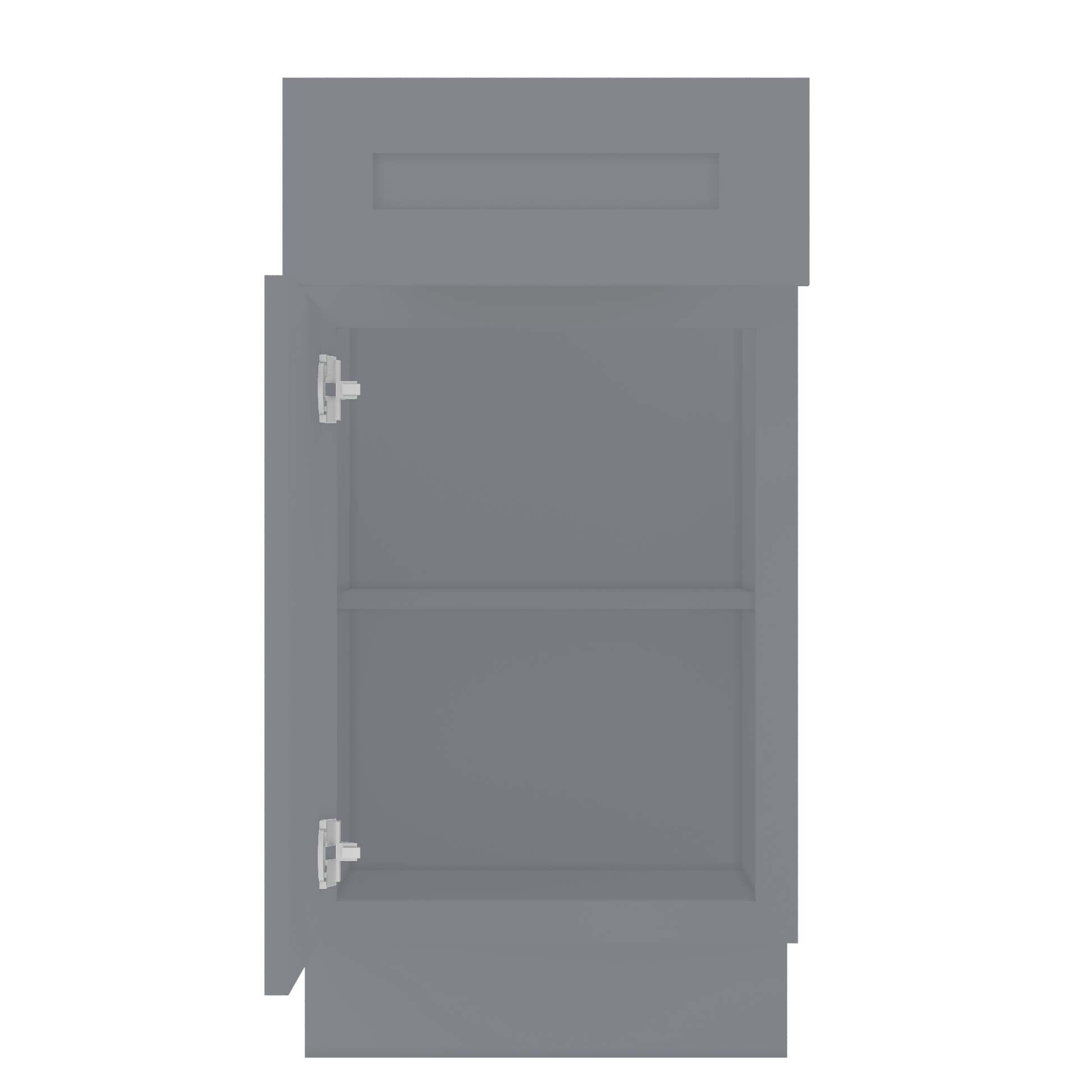 Base Kitchen Cabinet B18 Colonial Gray LessCare 18 in. width 34.5 in. height 24 in. depth - Kitchen Cabinets