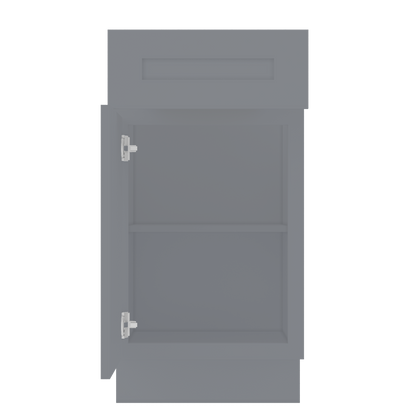 Base Kitchen Cabinet B18 Colonial Gray LessCare 18 in. width 34.5 in. height 24 in. depth - Kitchen Cabinets