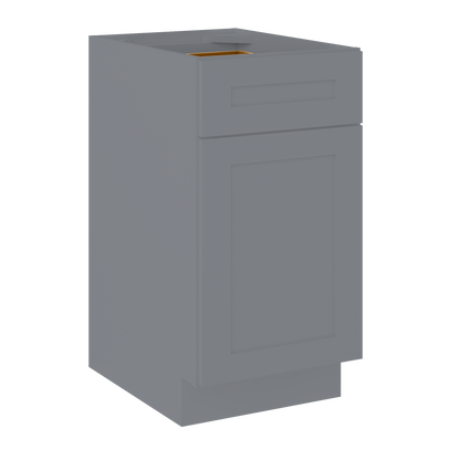 Base Kitchen Cabinet B18 Colonial Gray LessCare 18 in. width 34.5 in. height 24 in. depth - Kitchen Cabinets