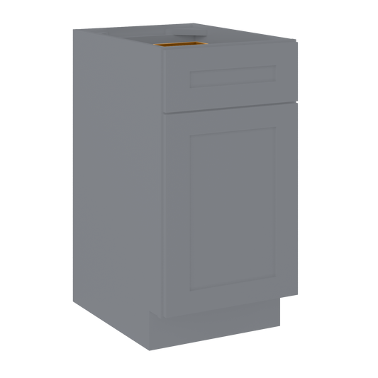 Base Kitchen Cabinet B18 Colonial Gray LessCare 18 in. width 34.5 in. height 24 in. depth - Kitchen Cabinets