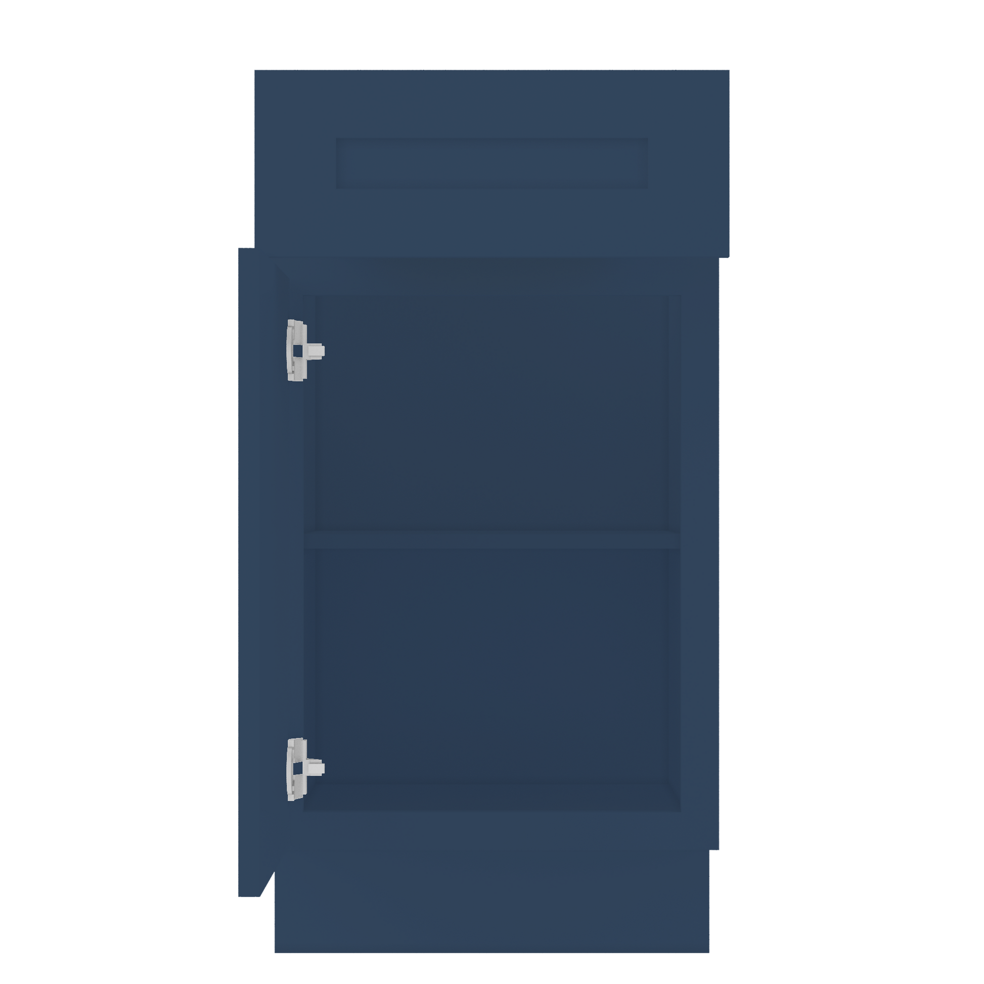 Base Kitchen Cabinet B18 Danbury Blue LessCare 18 in. width 34.5 in. height 24 in. depth - Kitchen Cabinets