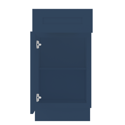 Base Kitchen Cabinet B18 Danbury Blue LessCare 18 in. width 34.5 in. height 24 in. depth - Kitchen Cabinets