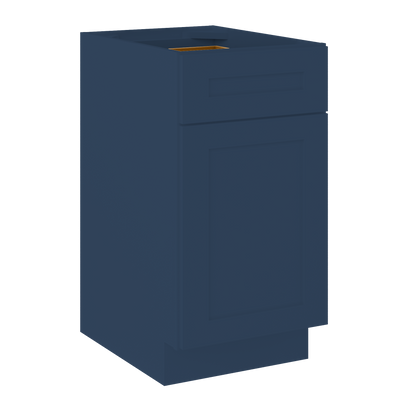 Base Kitchen Cabinet B18 Danbury Blue LessCare 18 in. width 34.5 in. height 24 in. depth - Kitchen Cabinets