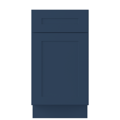 Base Kitchen Cabinet B18 Danbury Blue LessCare 18 in. width 34.5 in. height 24 in. depth - Kitchen Cabinets