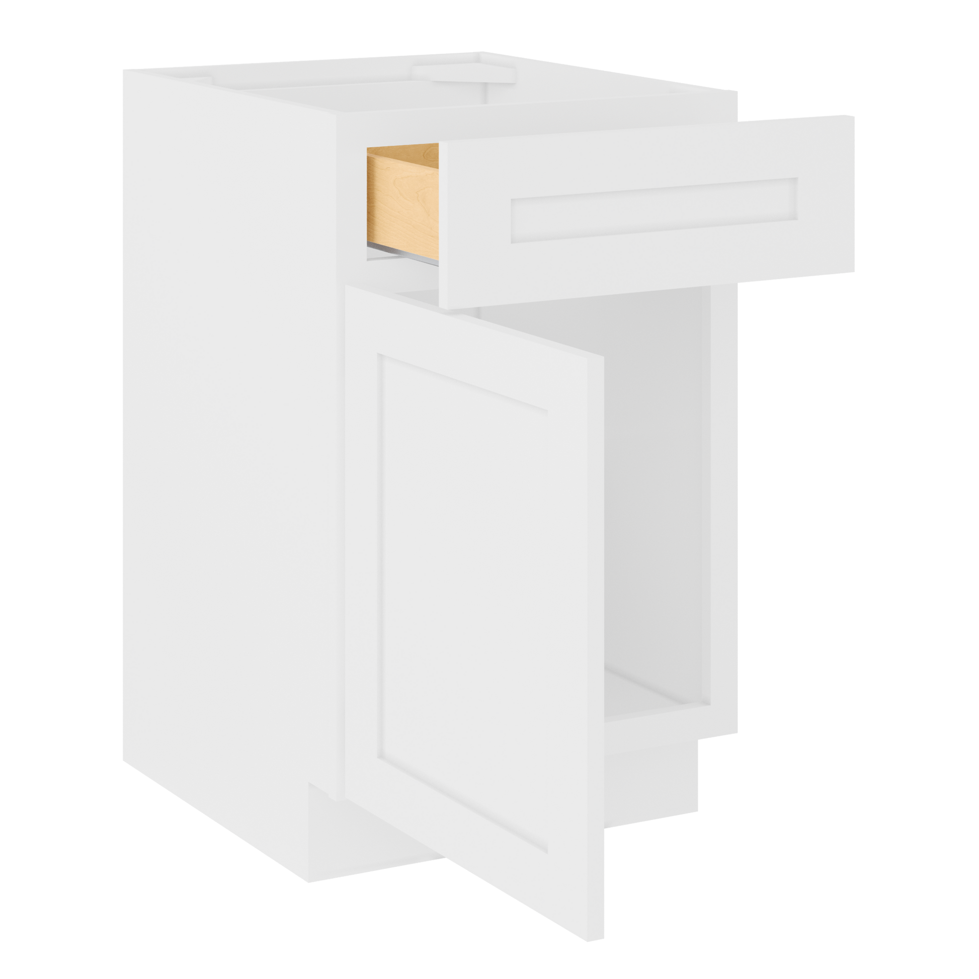 Base Kitchen Cabinet B21 Alpina White LessCare 21 in. width 34.5 in. height 24 in. depth Kitchen Cabinets