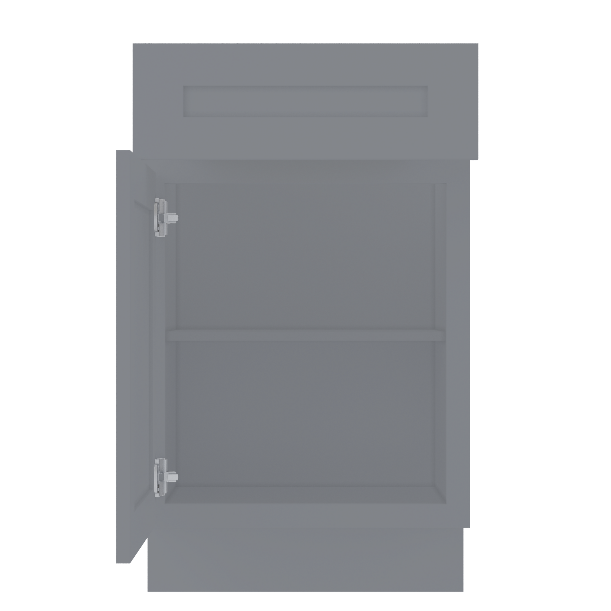 Base Kitchen Cabinet B21 Colonial Gray LessCare 21 in. width 34.5 in. height 24 in. depth - Kitchen Cabinets