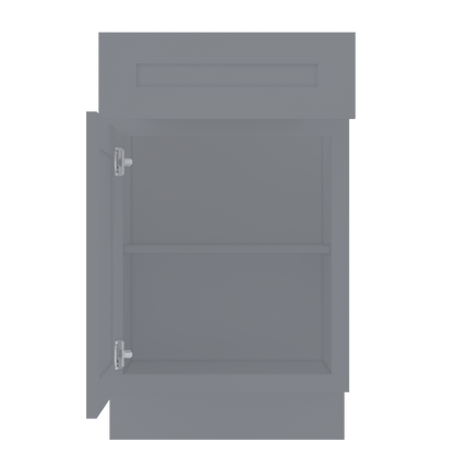 Base Kitchen Cabinet B21 Colonial Gray LessCare 21 in. width 34.5 in. height 24 in. depth - Kitchen Cabinets