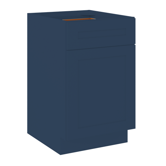 Base Kitchen Cabinet B21 Danbury Blue LessCare 21 in. width 34.5 in. height 24 in. depth - Kitchen Cabinets