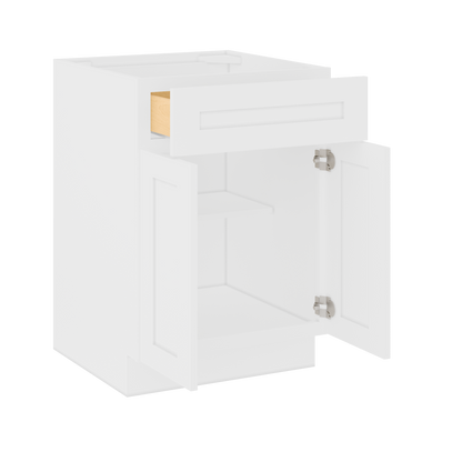 Base Kitchen Cabinet B24 Alpina White LessCare 24 in. width 34.5 in. height 24 in. depth - Kitchen Cabinets