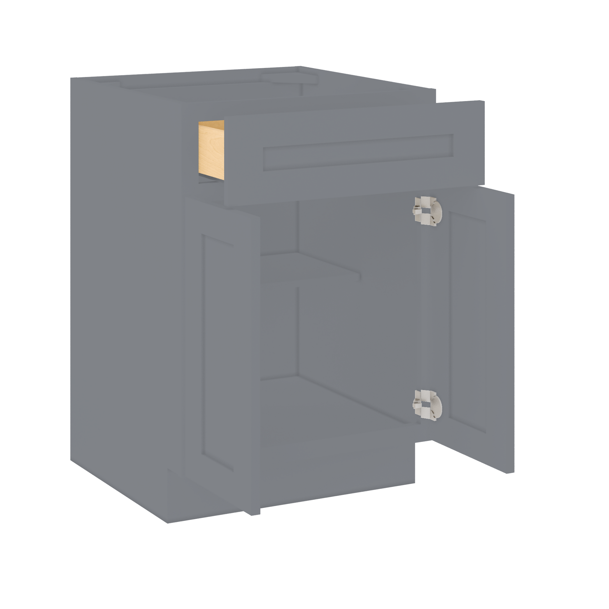 Base Kitchen Cabinet B24 Colonial Gray LessCare 24 in. width 34.5 in. height 24 in. depth - Kitchen Cabinets