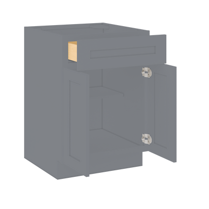 Base Kitchen Cabinet B24 Colonial Gray LessCare 24 in. width 34.5 in. height 24 in. depth - Kitchen Cabinets