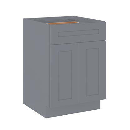 Base Kitchen Cabinet B24 Colonial Gray LessCare 24 in. width 34.5 in. height 24 in. depth - Kitchen Cabinets