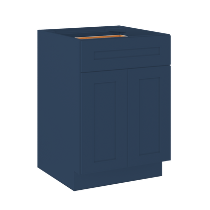 Base Kitchen Cabinet B24 Danbury Blue LessCare 24 in. width 34.5 in. height 24 in. depth - Kitchen Cabinets