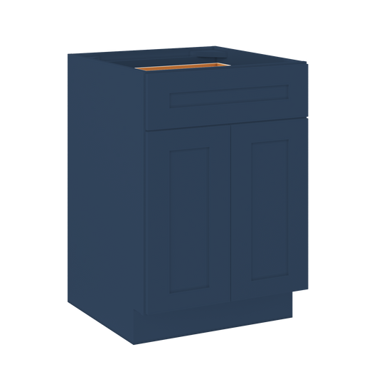 Base Kitchen Cabinet B24 Danbury Blue LessCare 24 in. width 34.5 in. height 24 in. depth - Kitchen Cabinets