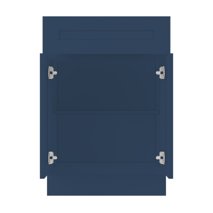 Base Kitchen Cabinet B24 Danbury Blue LessCare 24 in. width 34.5 in. height 24 in. depth - Kitchen Cabinets