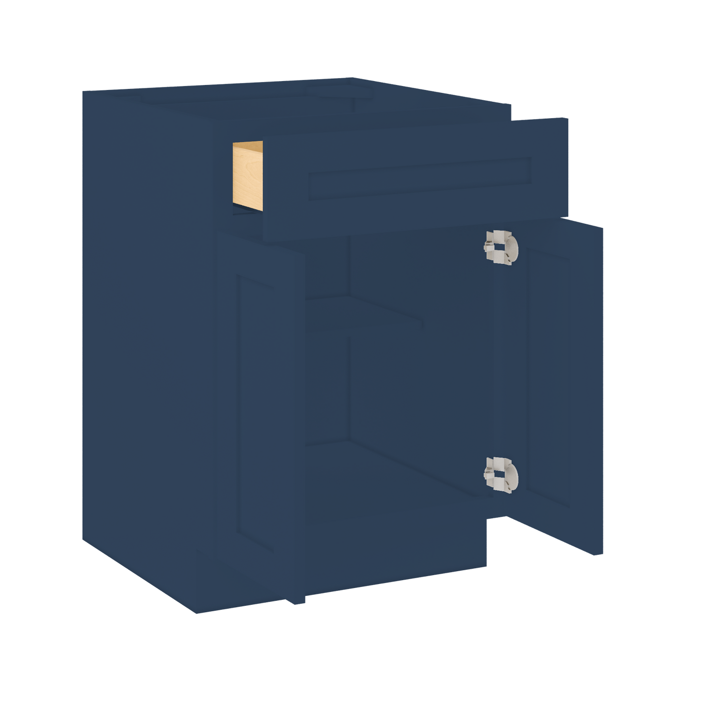 Base Kitchen Cabinet B24 Danbury Blue LessCare 24 in. width 34.5 in. height 24 in. depth - Kitchen Cabinets