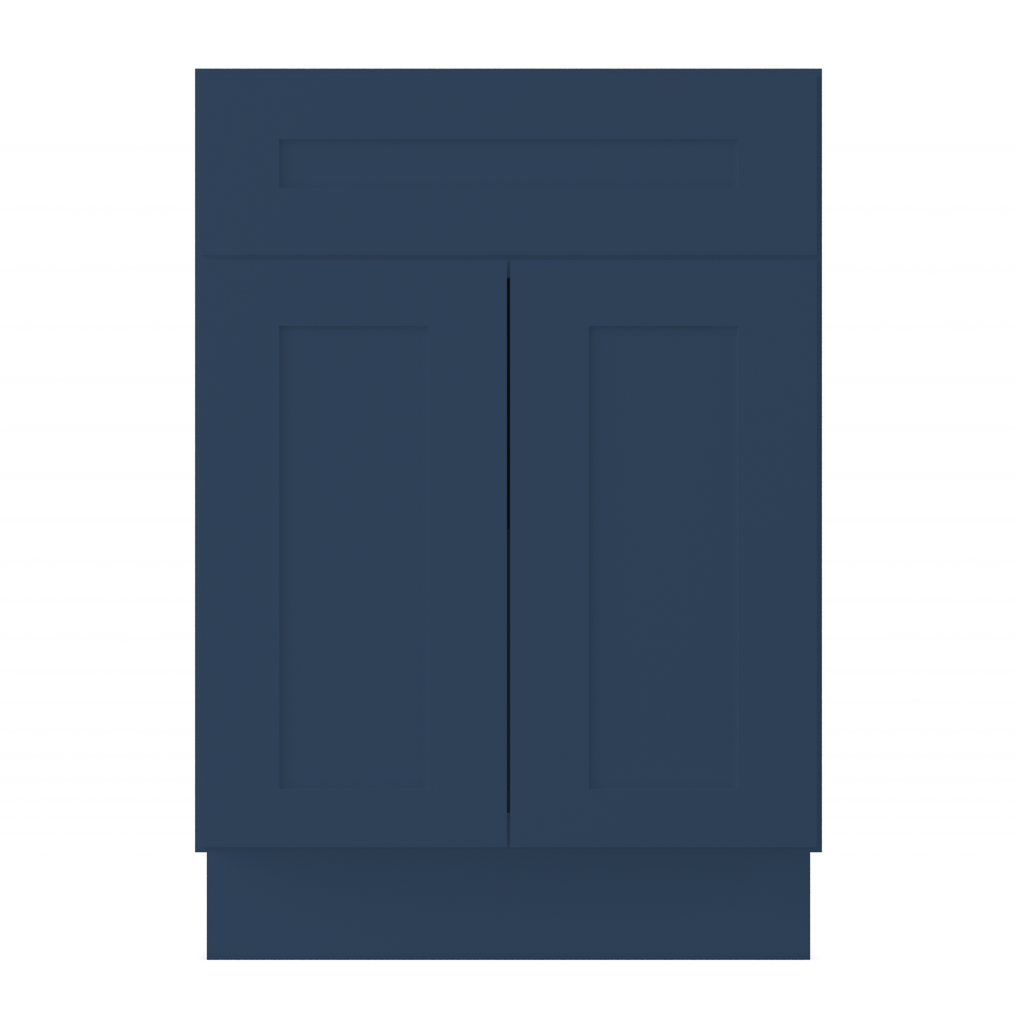 Base Kitchen Cabinet B24 Danbury Blue LessCare 24 in. width 34.5 in. height 24 in. depth - Kitchen Cabinets