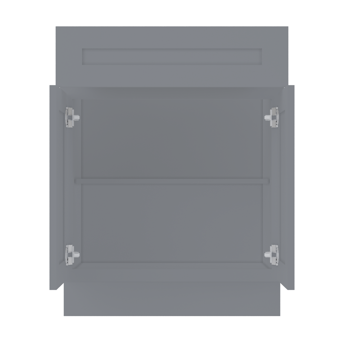 Base Kitchen Cabinet B27 Colonial Gray LessCare 27 in. width 34.5 in. height 24 in. depth - Kitchen Cabinets