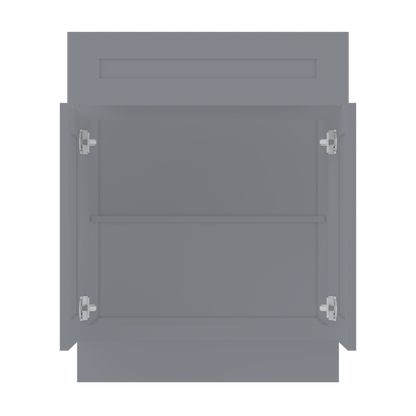 Base Kitchen Cabinet B27 Colonial Gray LessCare 27 in. width 34.5 in. height 24 in. depth - Kitchen Cabinets