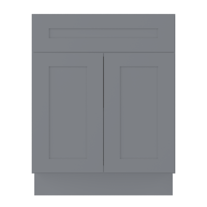 Base Kitchen Cabinet B27 Colonial Gray LessCare 27 in. width 34.5 in. height 24 in. depth - Kitchen Cabinets