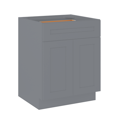 Base Kitchen Cabinet B27 Colonial Gray LessCare 27 in. width 34.5 in. height 24 in. depth - Kitchen Cabinets