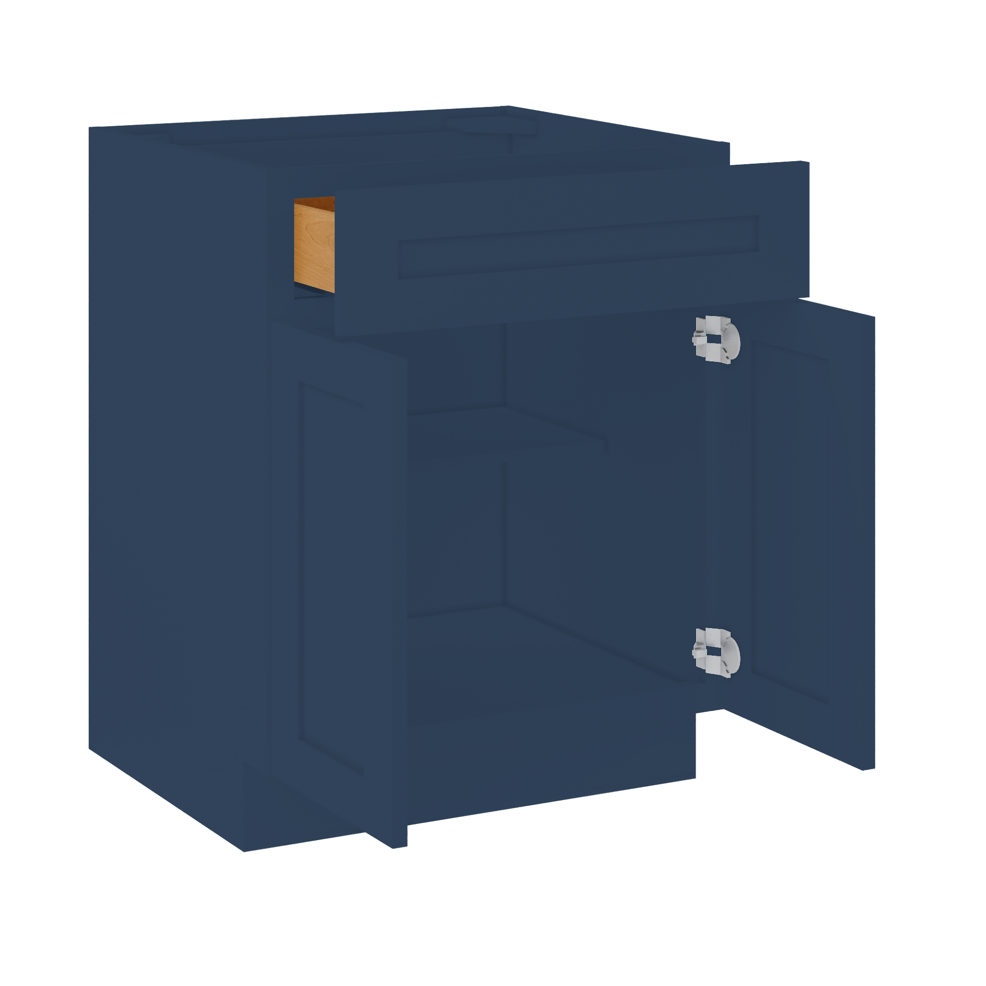 Base Kitchen Cabinet B27 Danbury Blue LessCare 27 in. width 34.5 in. height 24 in. depth - Kitchen Cabinets