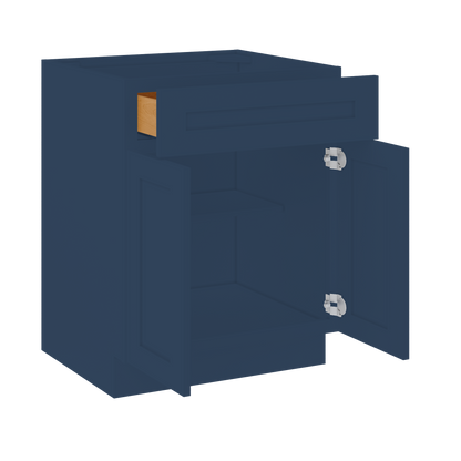 Base Kitchen Cabinet B27 Danbury Blue LessCare 27 in. width 34.5 in. height 24 in. depth - Kitchen Cabinets