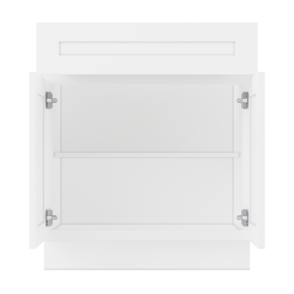 Base Kitchen Cabinet B30 Alpina White LessCare 30 in. width 34.5 in. height 24 in. depth - Kitchen Cabinets