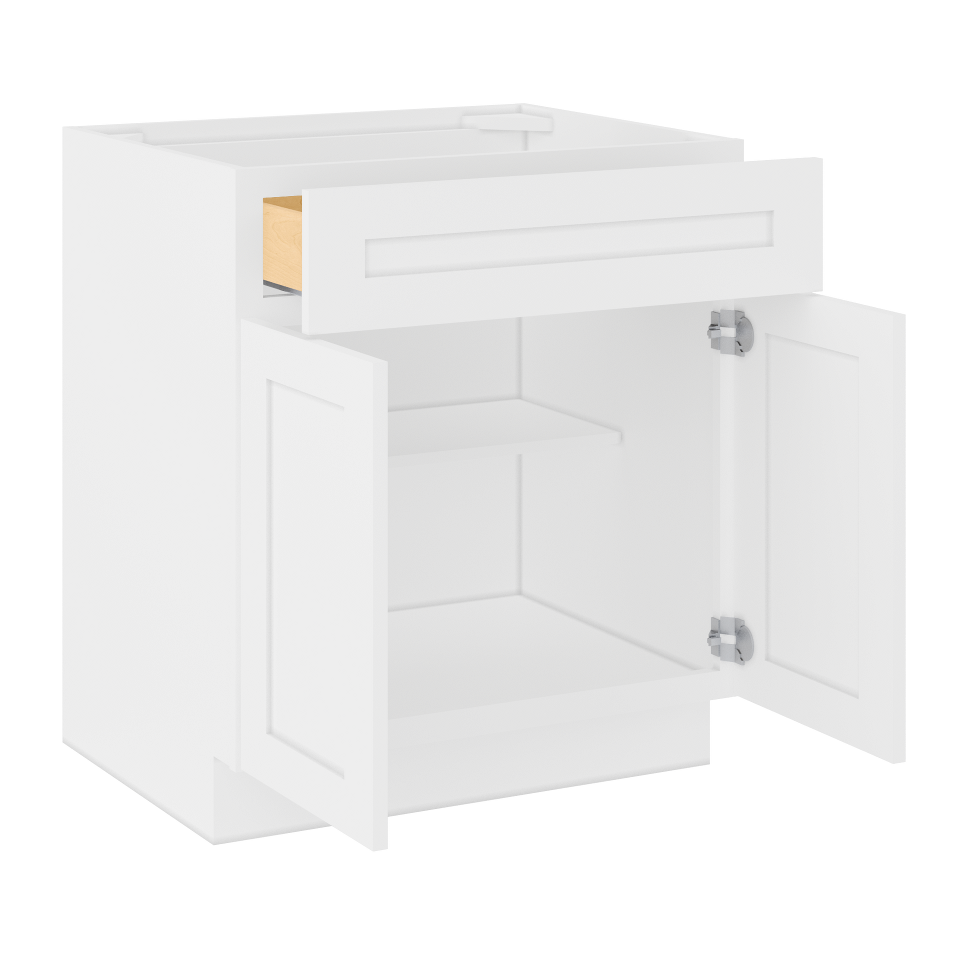 Base Kitchen Cabinet B30 Alpina White LessCare 30 in. width 34.5 in. height 24 in. depth - Kitchen Cabinets