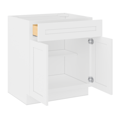 Base Kitchen Cabinet B30 Alpina White LessCare 30 in. width 34.5 in. height 24 in. depth - Kitchen Cabinets