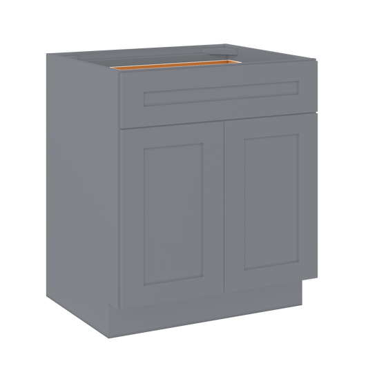 Base Kitchen Cabinet B30 Colonial Gray LessCare 30 in. width 34.5 in. height 24 in. depth - Kitchen Cabinets