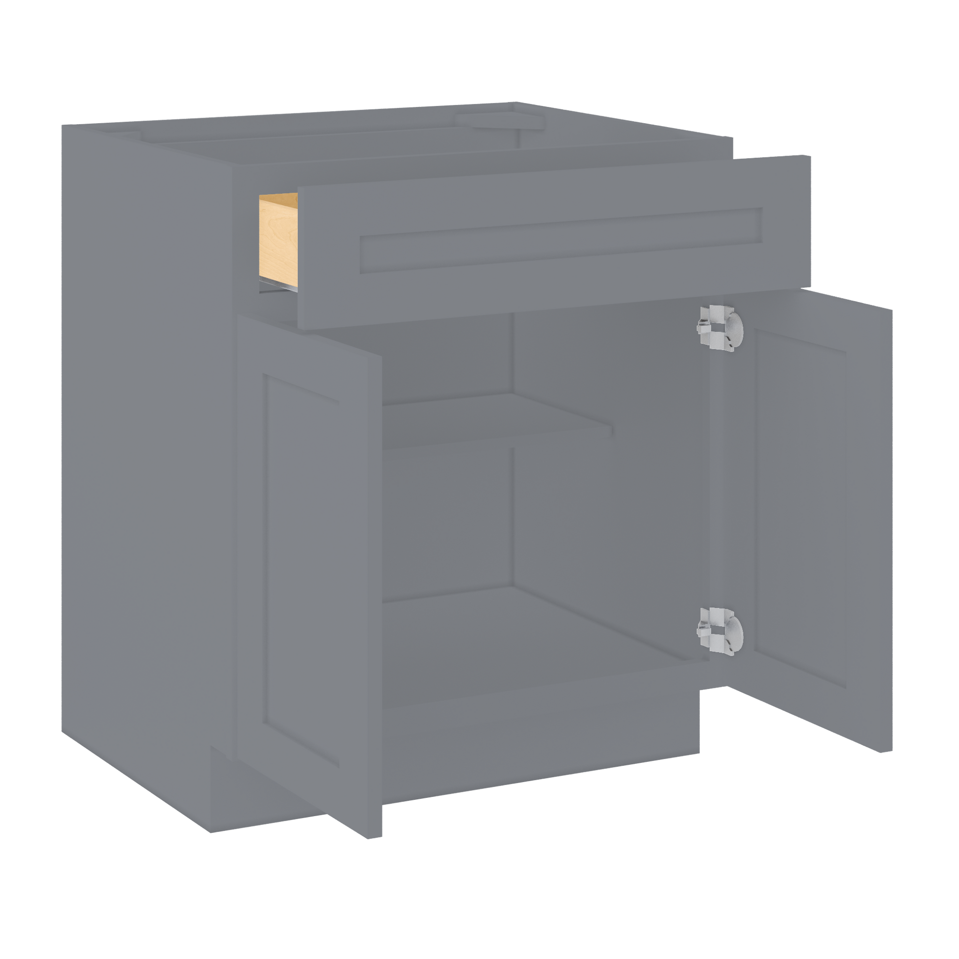 Base Kitchen Cabinet B30 Colonial Gray LessCare 30 in. width 34.5 in. height 24 in. depth - Kitchen Cabinets