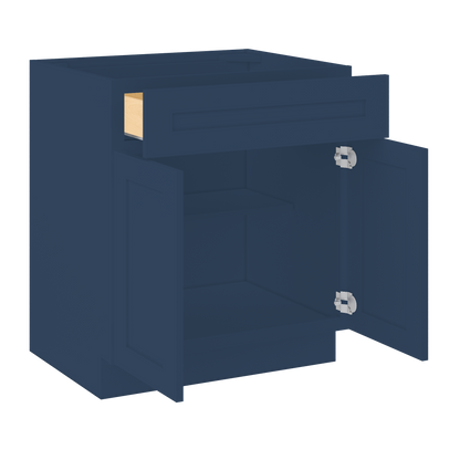 Base Kitchen Cabinet B30 Danbury Blue LessCare 30 in. width 34.5 in. height 24 in. depth - Kitchen Cabinets