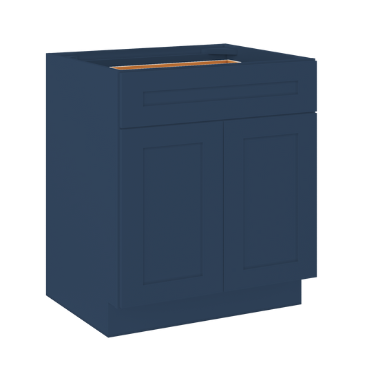 Base Kitchen Cabinet B30 Danbury Blue LessCare 30 in. width 34.5 in. height 24 in. depth - Kitchen Cabinets