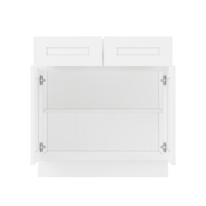 Base Kitchen Cabinet B33 Alpina White LessCare 33 in. width 34.5 in. height 24 in. depth - Kitchen Cabinets