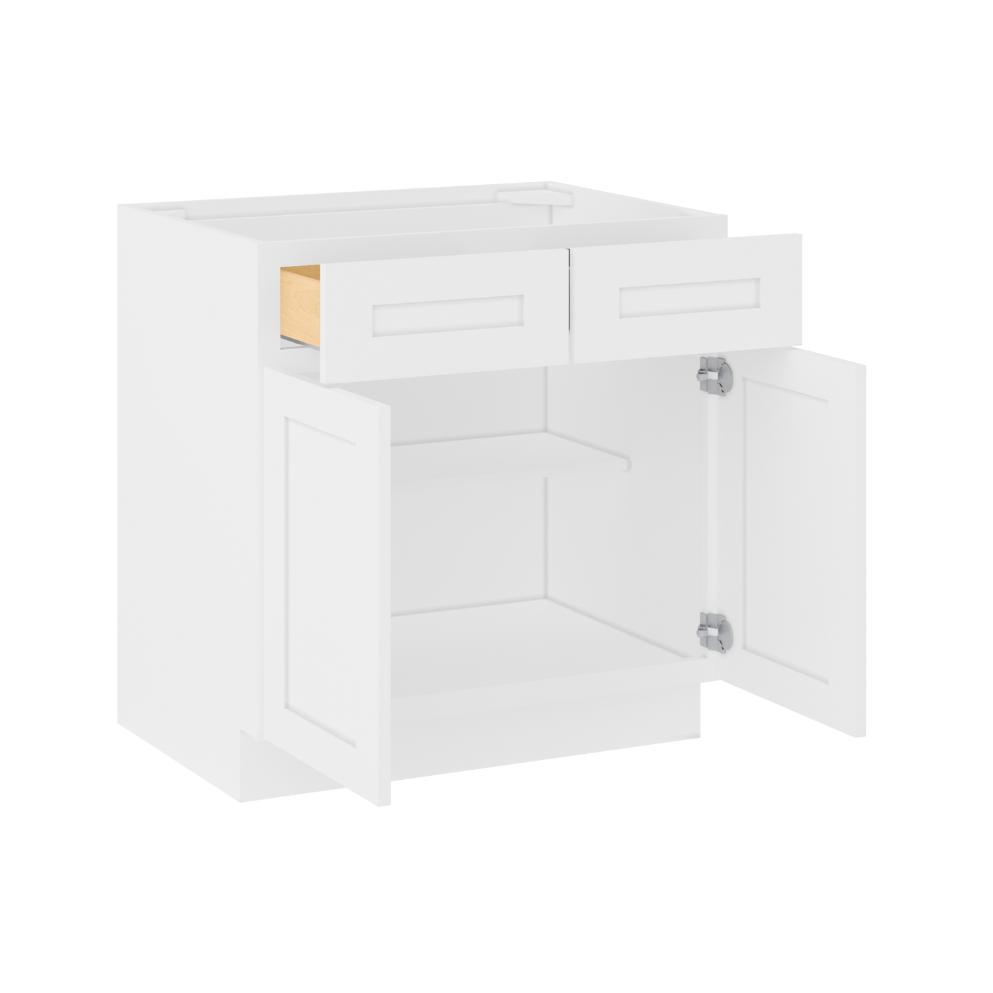 Base Kitchen Cabinet B33 Alpina White LessCare 33 in. width 34.5 in. height 24 in. depth - Kitchen Cabinets