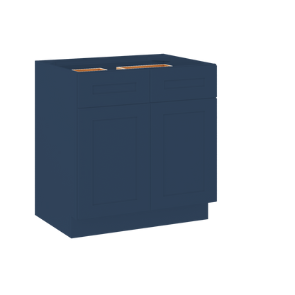 Base Kitchen Cabinet B33 Danbury Blue LessCare 33 in. width 34.5 in. height 24 in. depth - Kitchen Cabinets