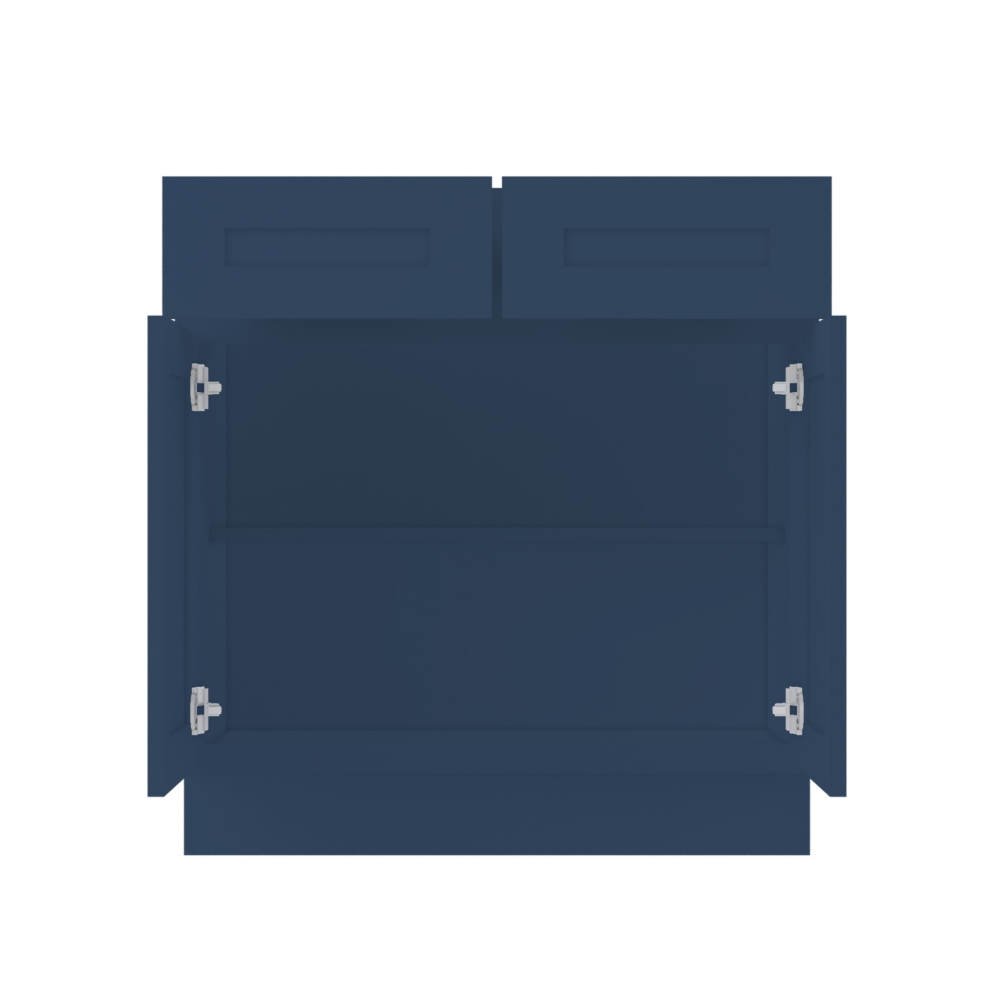 Base Kitchen Cabinet B33 Danbury Blue LessCare 33 in. width 34.5 in. height 24 in. depth - Kitchen Cabinets