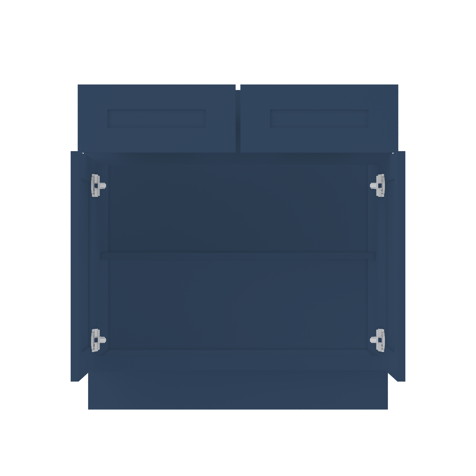 Base Kitchen Cabinet B33 Danbury Blue LessCare 33 in. width 34.5 in. height 24 in. depth - Kitchen Cabinets