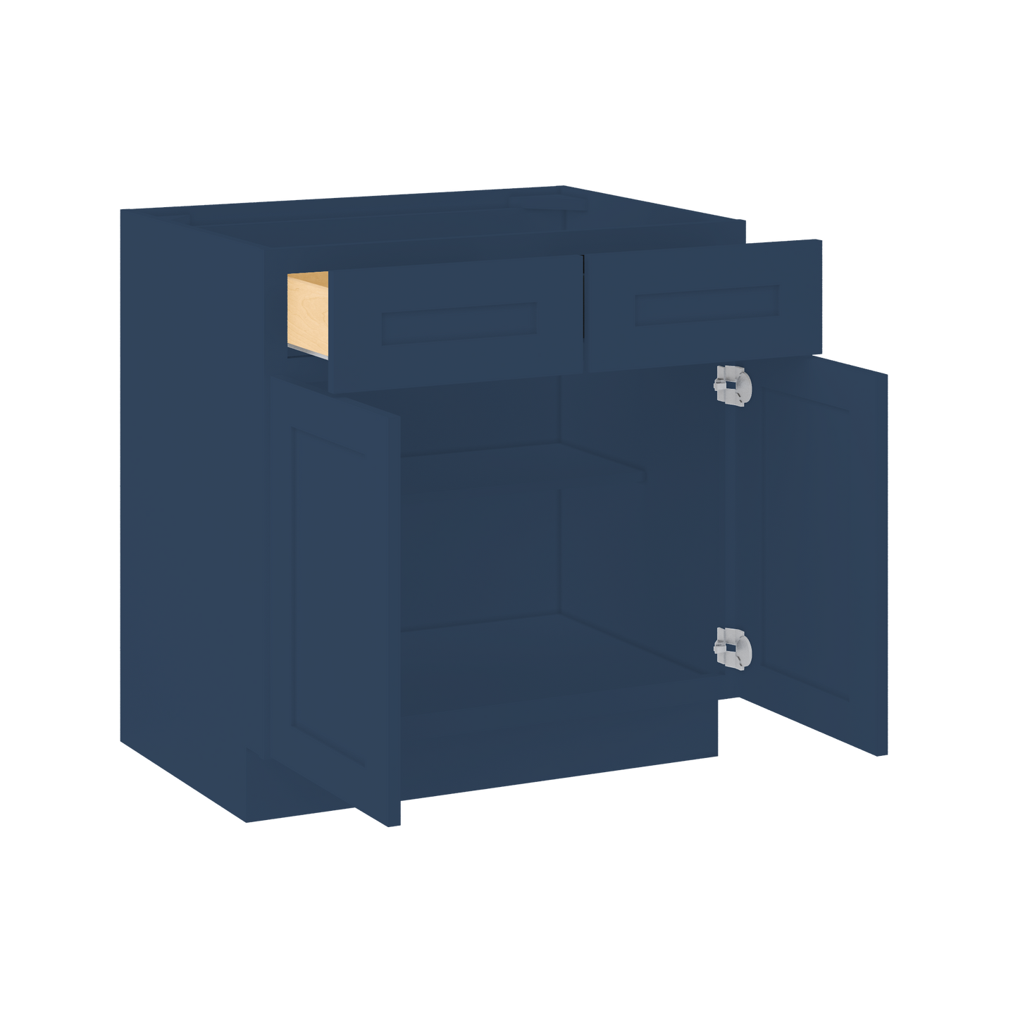 Base Kitchen Cabinet B33 Danbury Blue LessCare 33 in. width 34.5 in. height 24 in. depth - Kitchen Cabinets