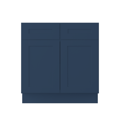 Base Kitchen Cabinet B33 Danbury Blue LessCare 33 in. width 34.5 in. height 24 in. depth - Kitchen Cabinets