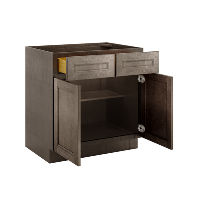 Base Kitchen Cabinet B33 Milan Slate 33 in. width 34.5 in. height 24 in. depth - Kitchen Cabinets