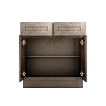 Base Kitchen Cabinet B33 Milan Slate 33 in. width 34.5 in. height 24 in. depth - Kitchen Cabinets